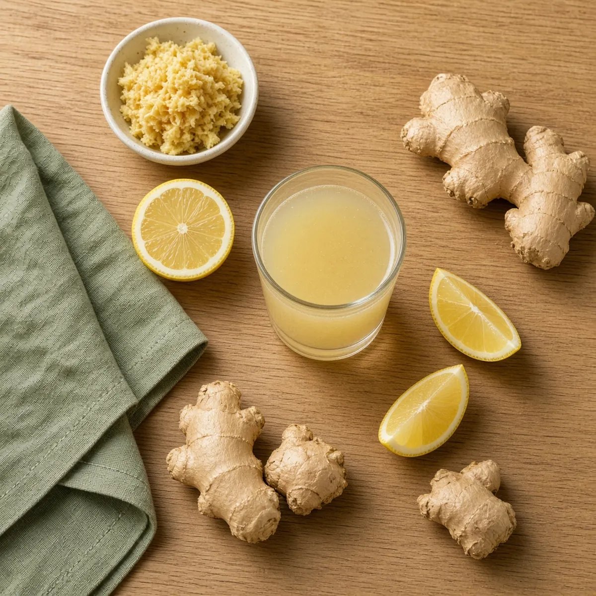 Ginger and lemon ACV shot