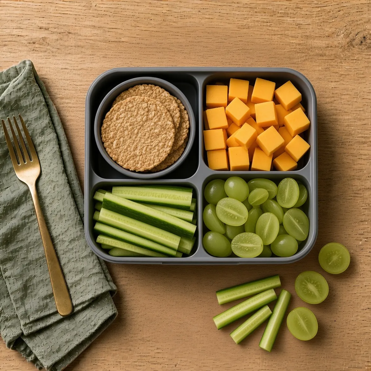 Cheese and oatcake snack box