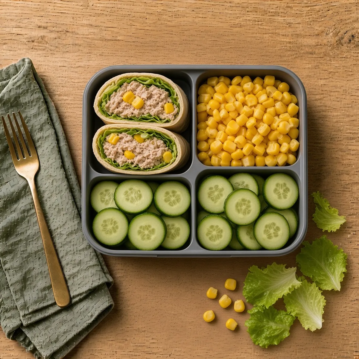 Tuna and sweetcorn wrap