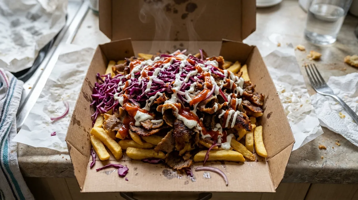 Loaded lamb doner fries