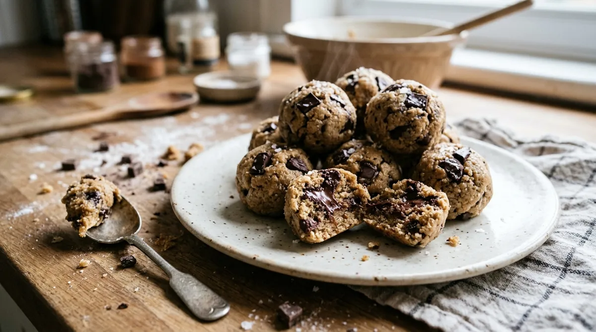 Cookie dough bites made from chickpeas