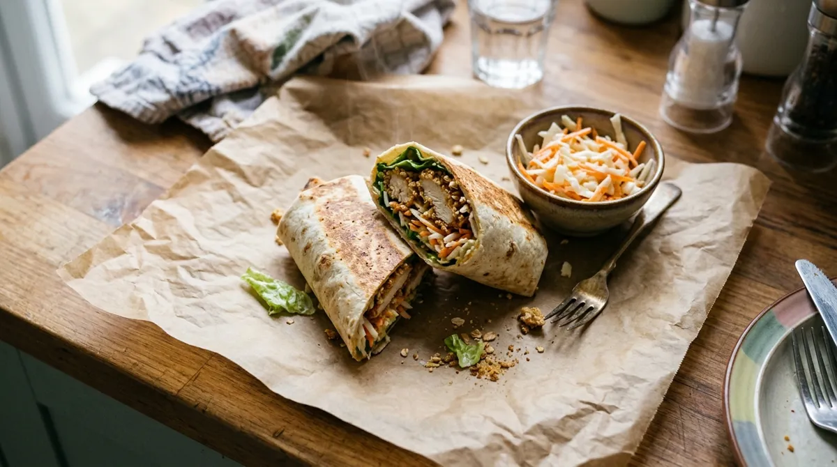 Crunchy southern-style chicken wrap