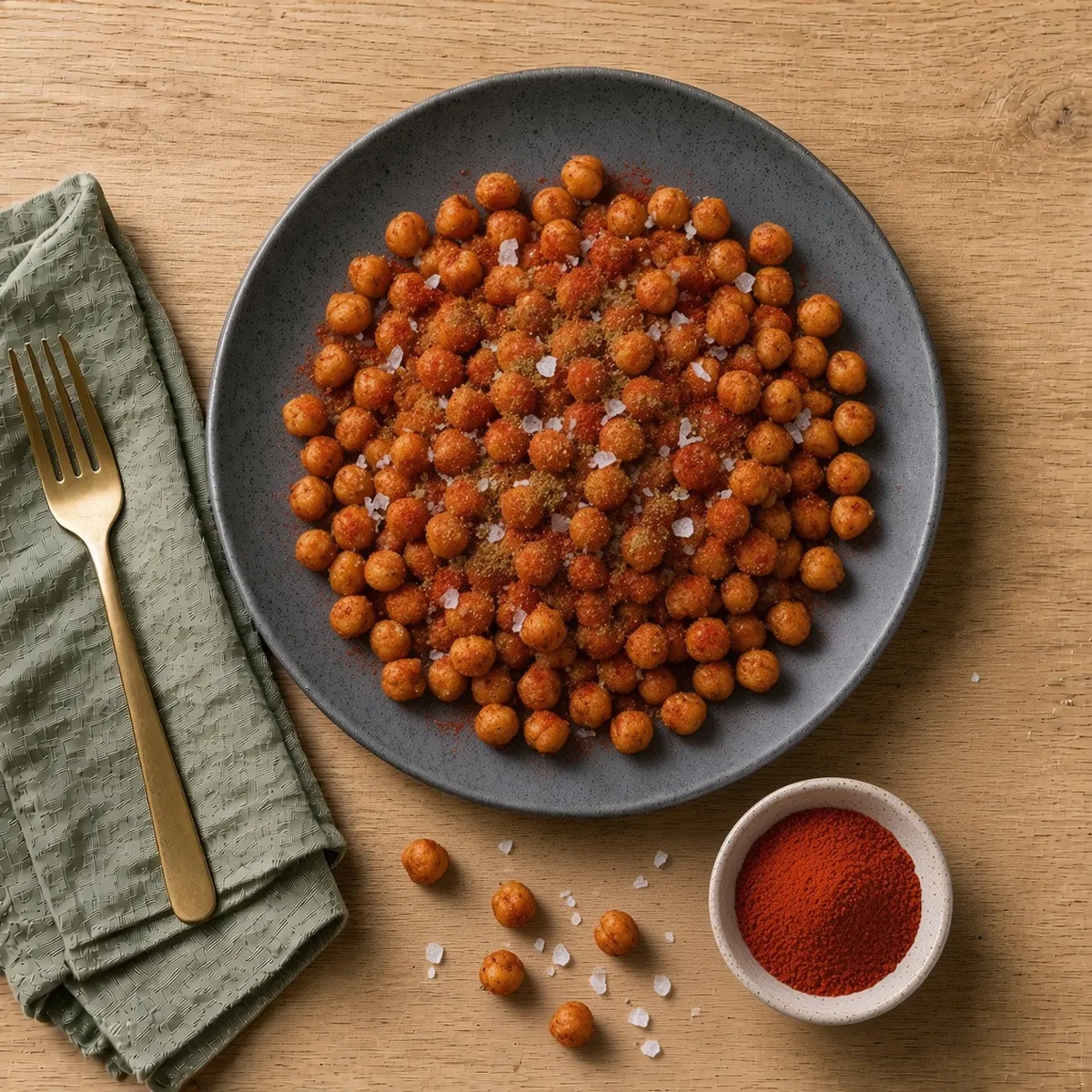 Smoky roast chickpeas
